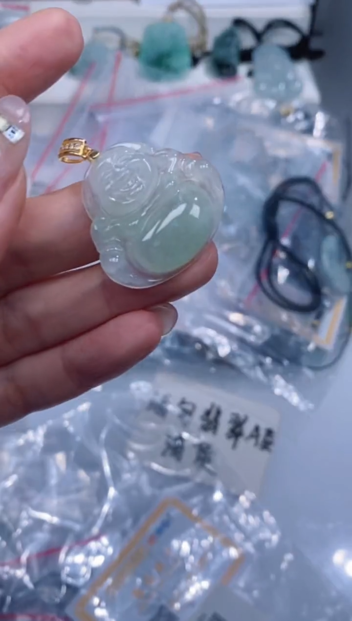 颈饰银S925镶嵌翡翠吊坠
