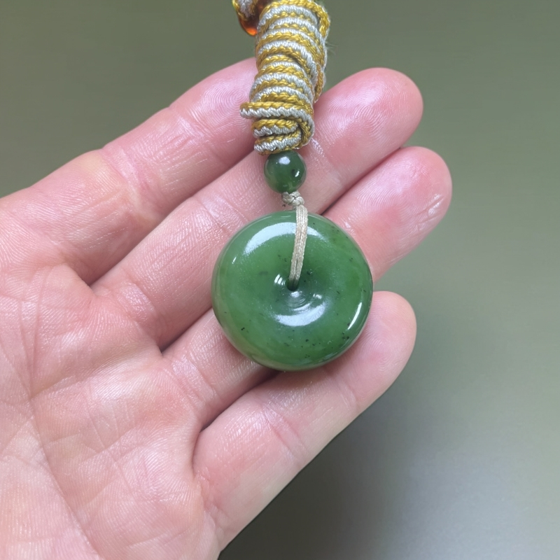 和田玉碧玉精品平安扣吊坠