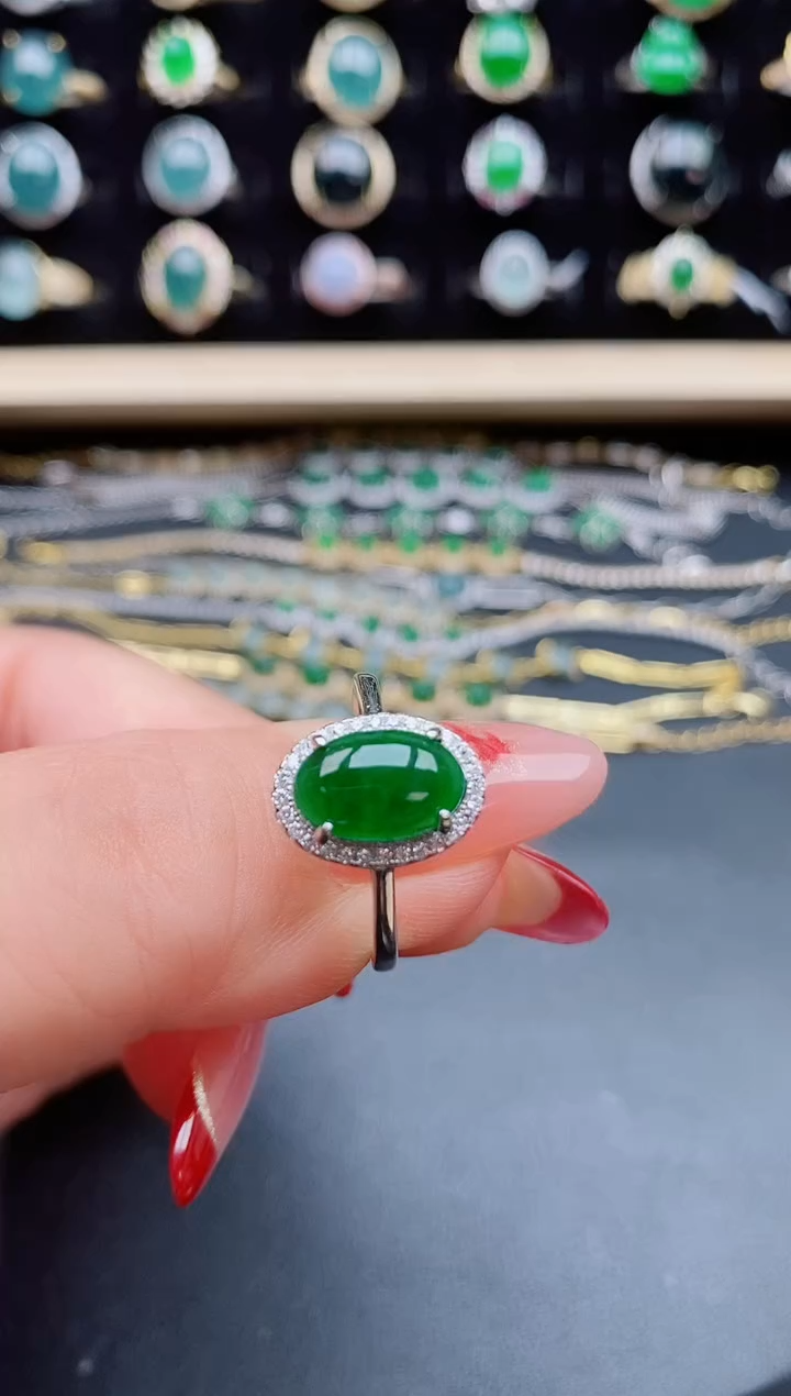 【闪购商品】翡翠戒指银S925镶嵌808500