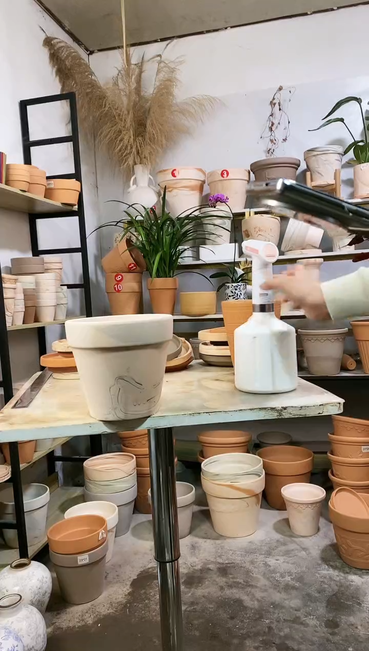 【闪购商品】红陶18*16灰白陶 1盆无托