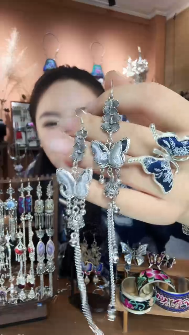 刺绣纯手工民族风耳环