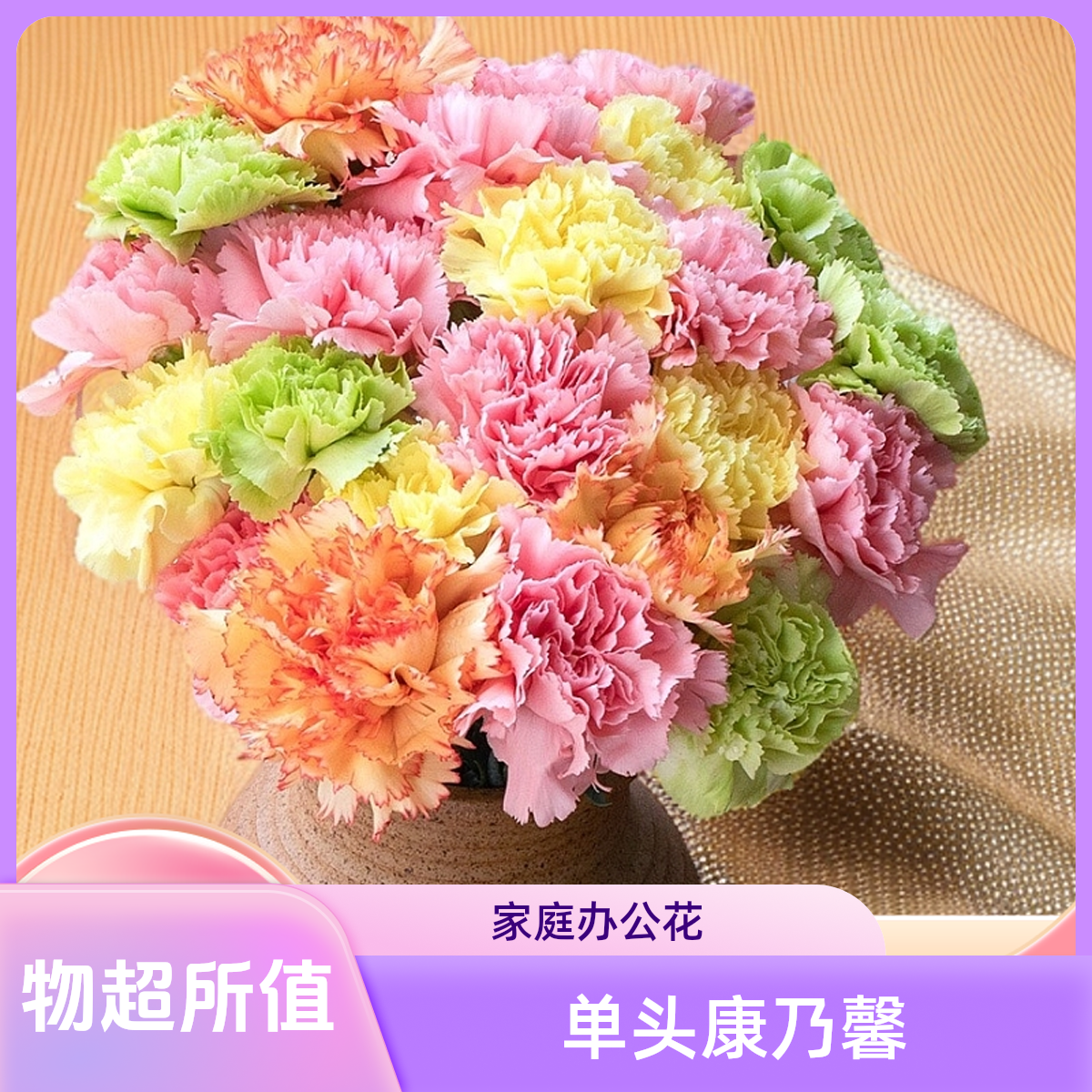 【斗南花事】--单头康乃馨家庭办公室鲜花花卉水养鲜花云南发货