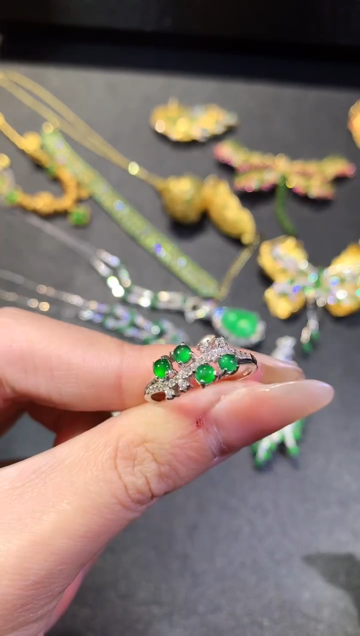 【闪购商品】翡翠戒指银S925镶嵌83戒指（多样性发货一件