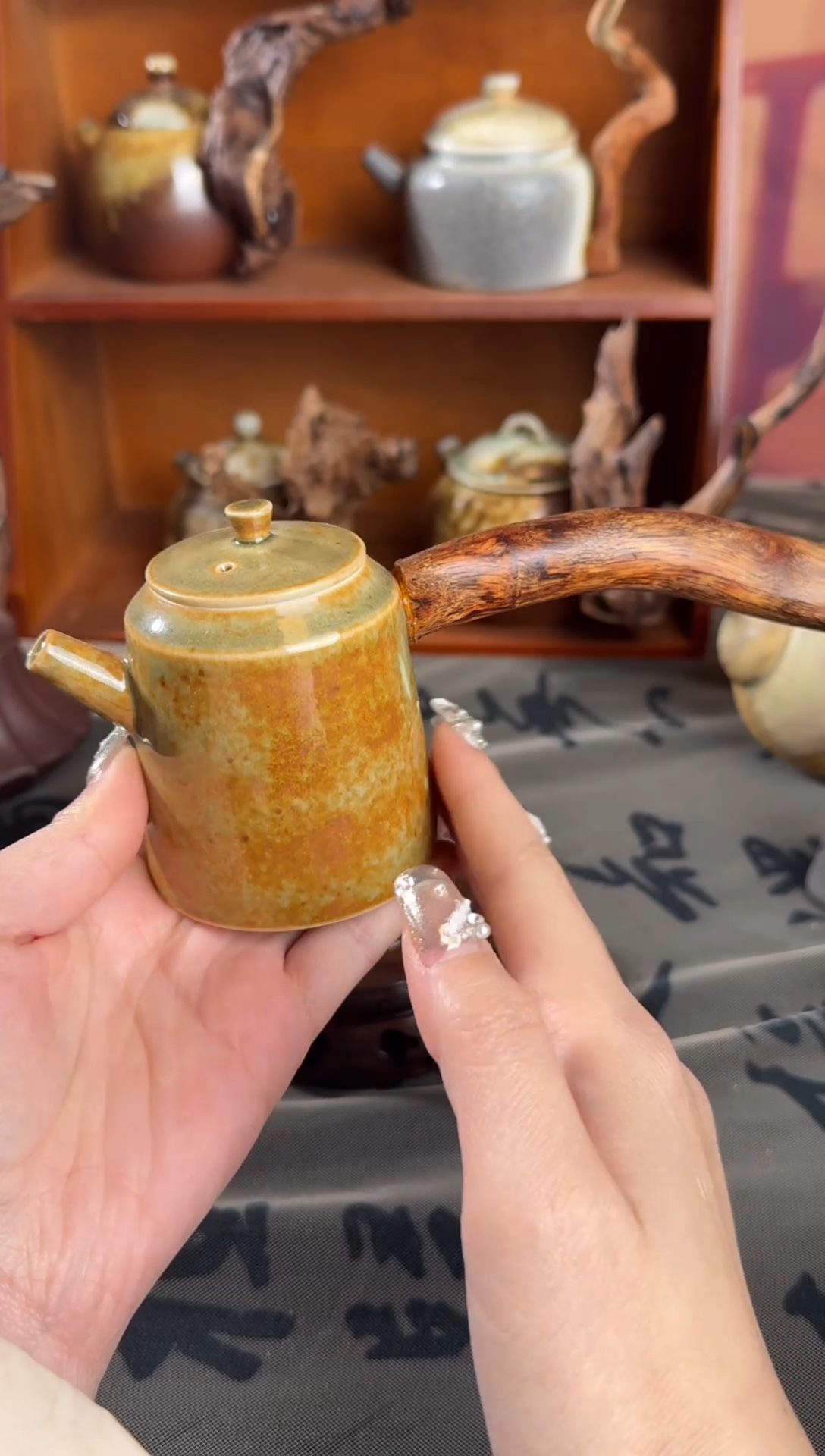  原创手工柴烧茶壶