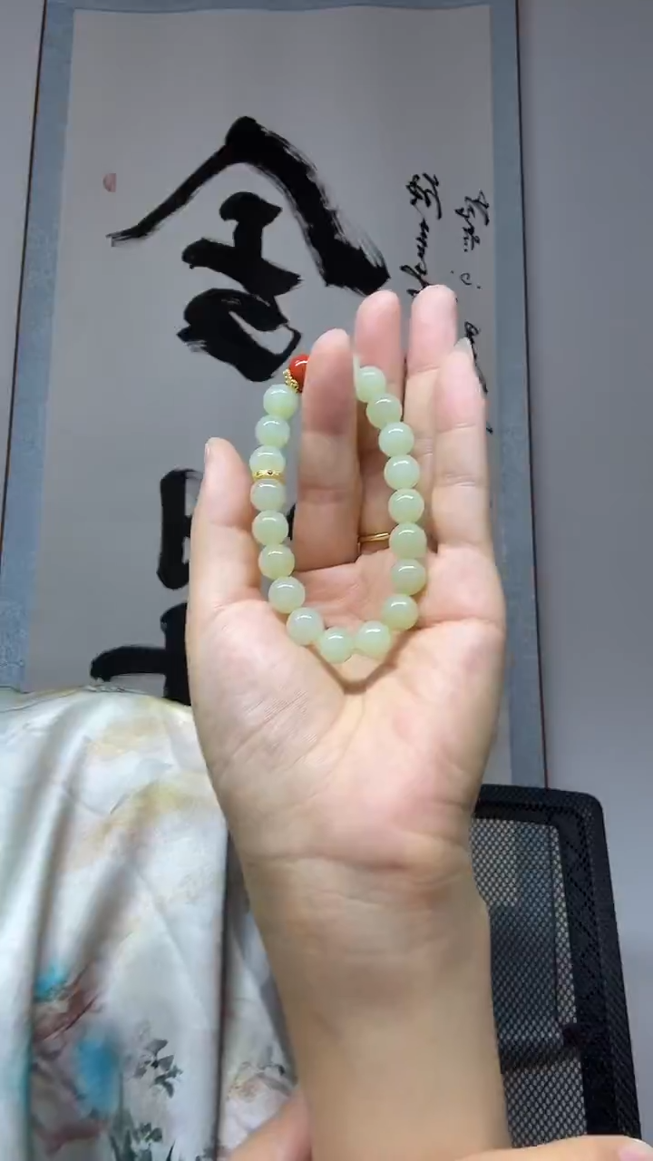 未镶嵌手串和田玉卡9