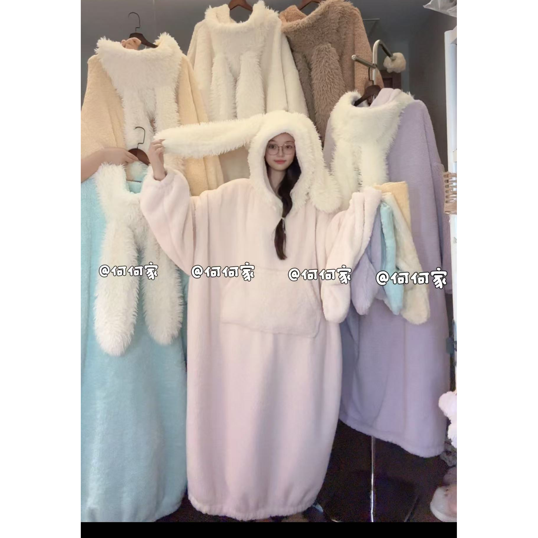 现大睡袍！！加加厚加加大北方能出门的厚睡袍