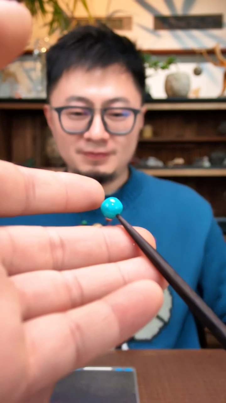 未镶嵌绿松石单珠绿松石老型配珠WY9*10