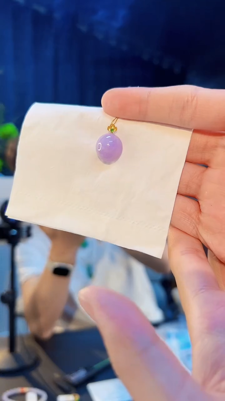 翡翠18K金镶嵌颈饰缅料A货/支持复检/一件