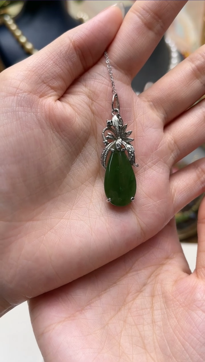 【闪购商品】和田玉吊坠(不含链)合金aw9009