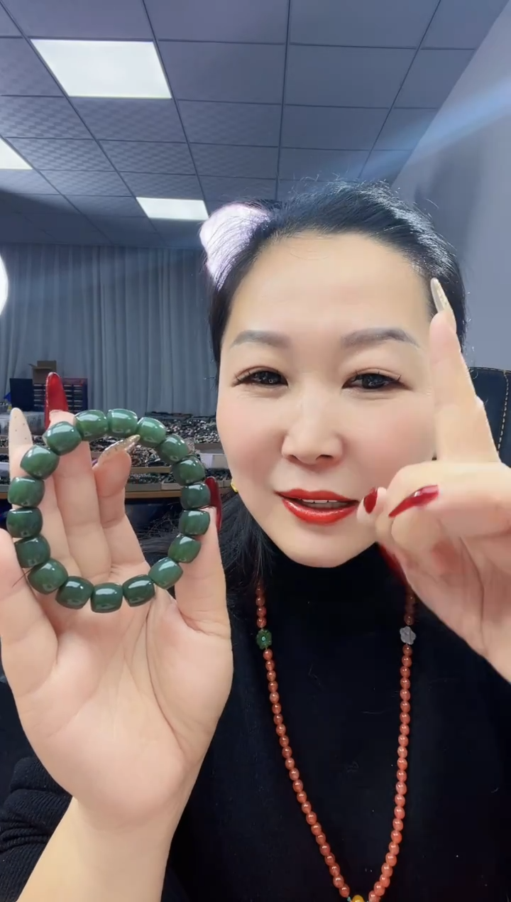 未镶嵌手链和田玉天然和田玉新疆92沙枣青枣青蓝特细12