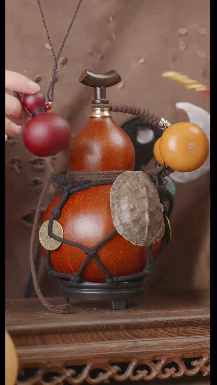 【闪购商品】319号精品天然大漆工艺防渗内胆酒葫芦~