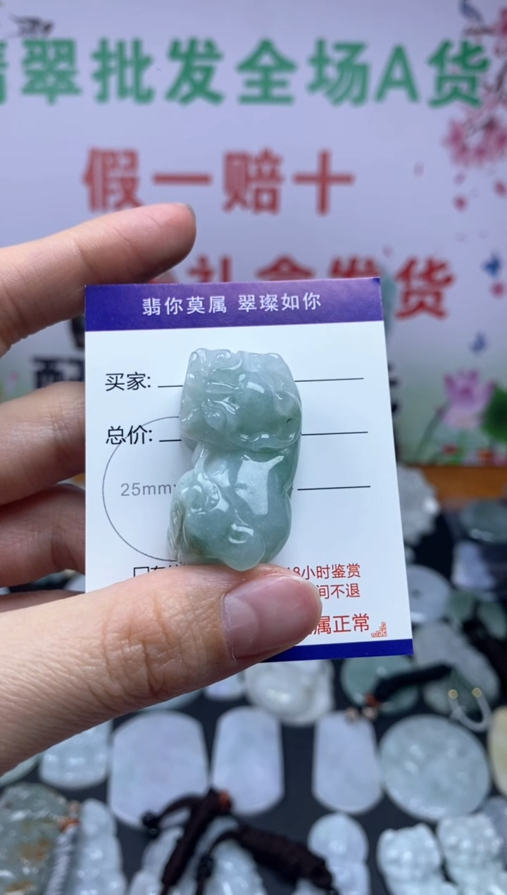 【闪购商品】翡翠颈饰未镶嵌貔貅