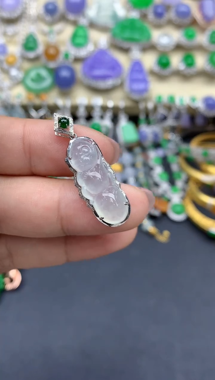 翡翠18K金镶嵌颈饰209-春日珠宝