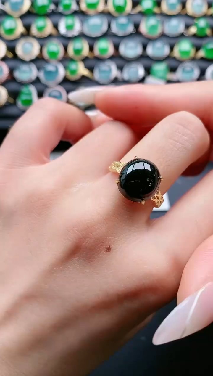 【闪购商品】翡翠戒指银S925镶嵌111111111
