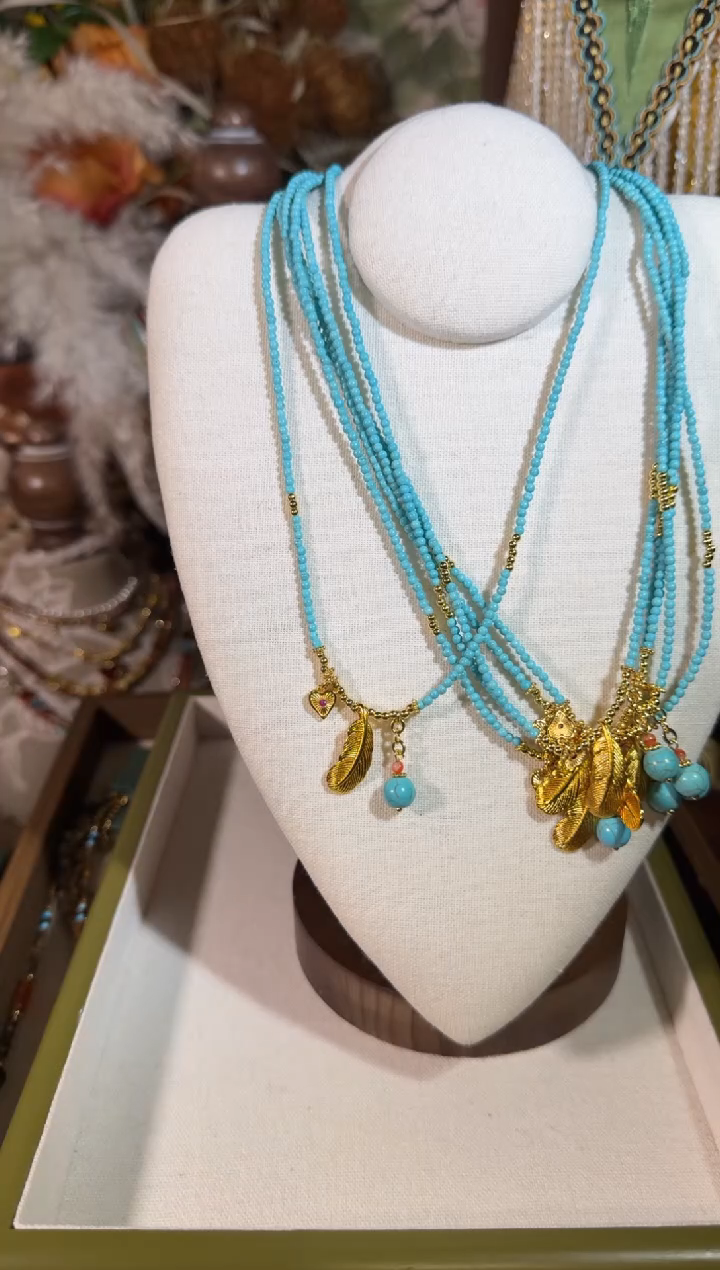 项链未镶嵌尖晶石羽毛 233