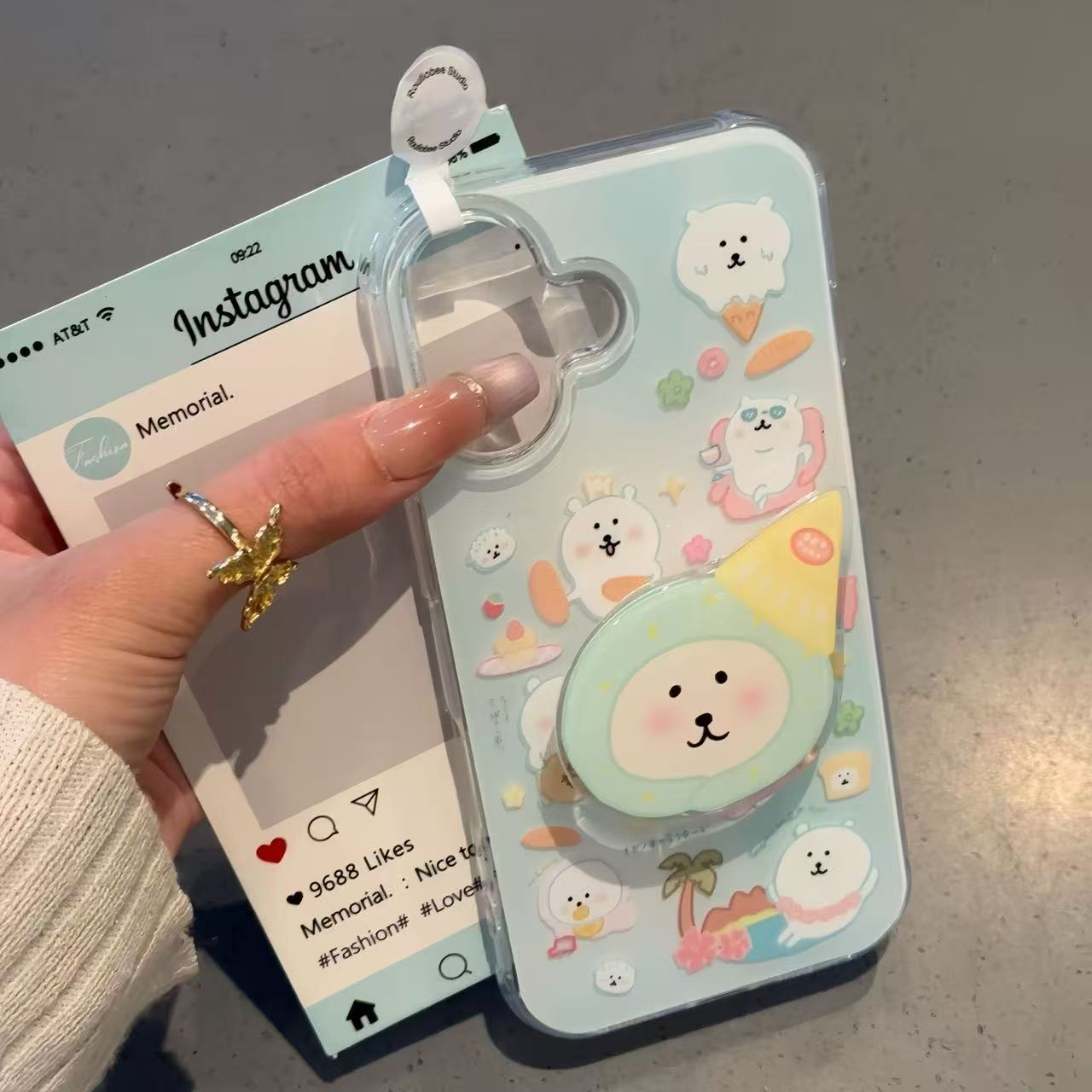 尖帽自嘲熊适用苹果iphone小米15promax防摔vivo华为oppo手机壳女