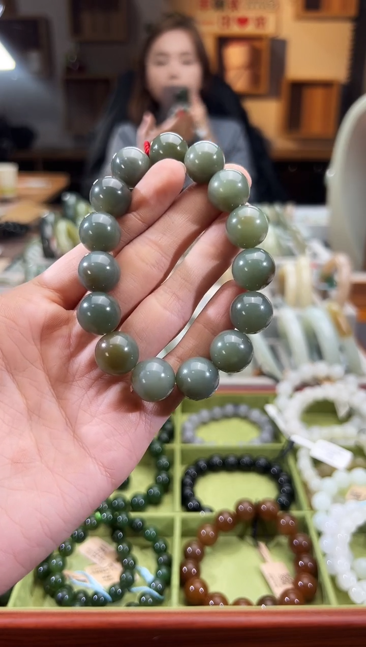 未镶嵌手串和田玉李保国矿手串卡14