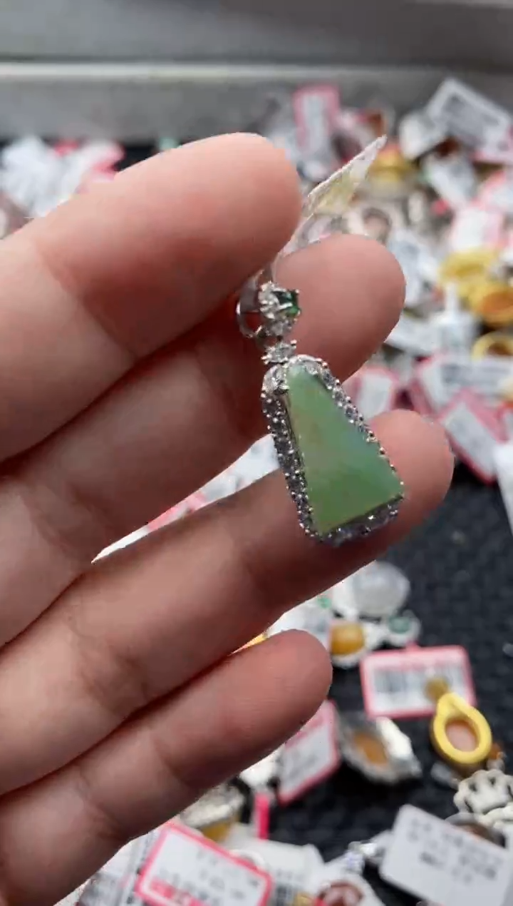 【闪购商品】翡翠戒指银S925镶嵌22222222226