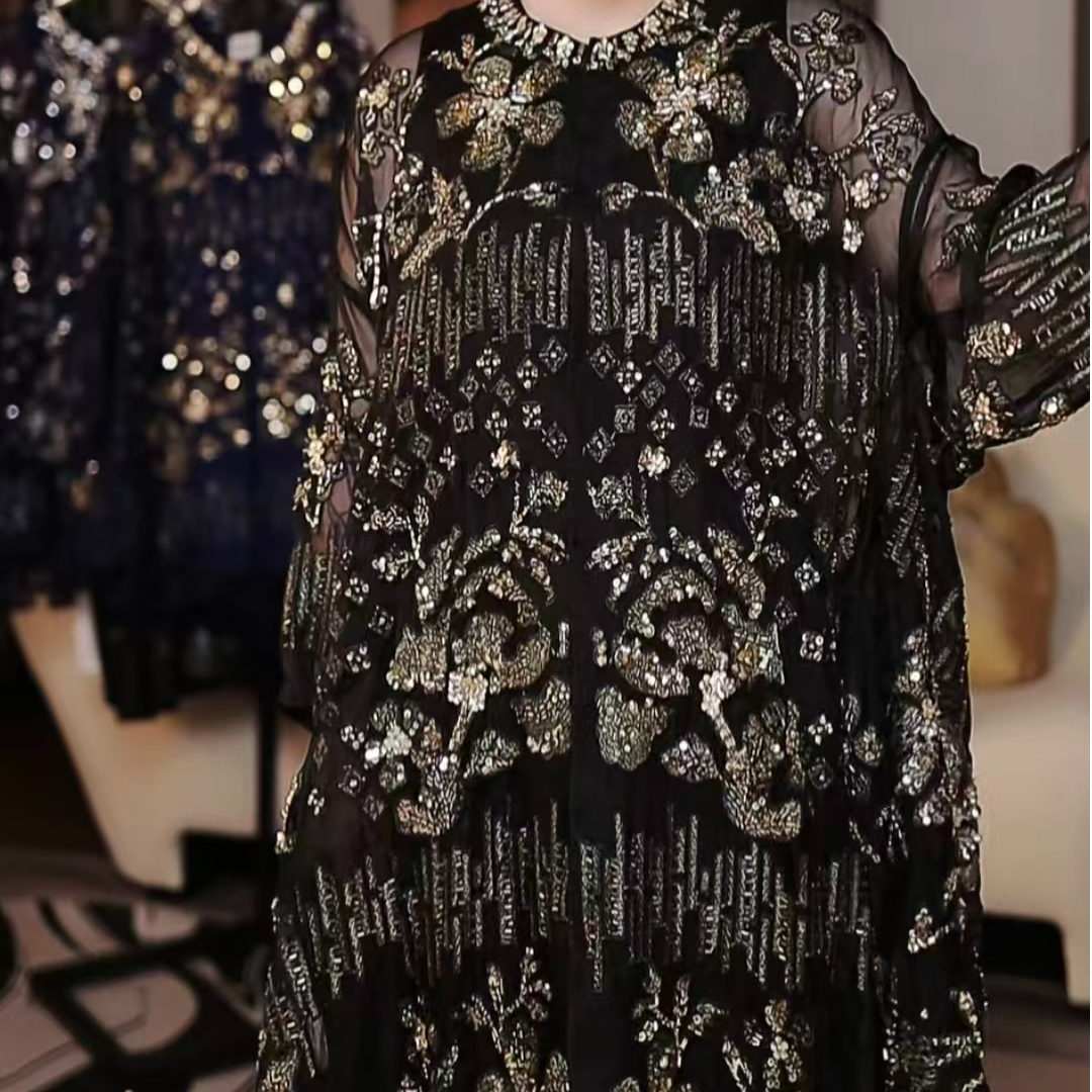 JO2新款欧根纱显瘦高贵刺绣钉珠薄外套