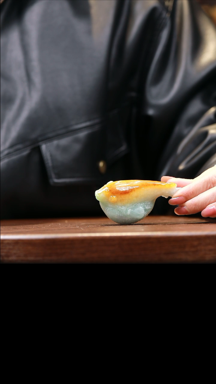 【闪购商品】定制翡翠未镶嵌翡翠河豚鱼