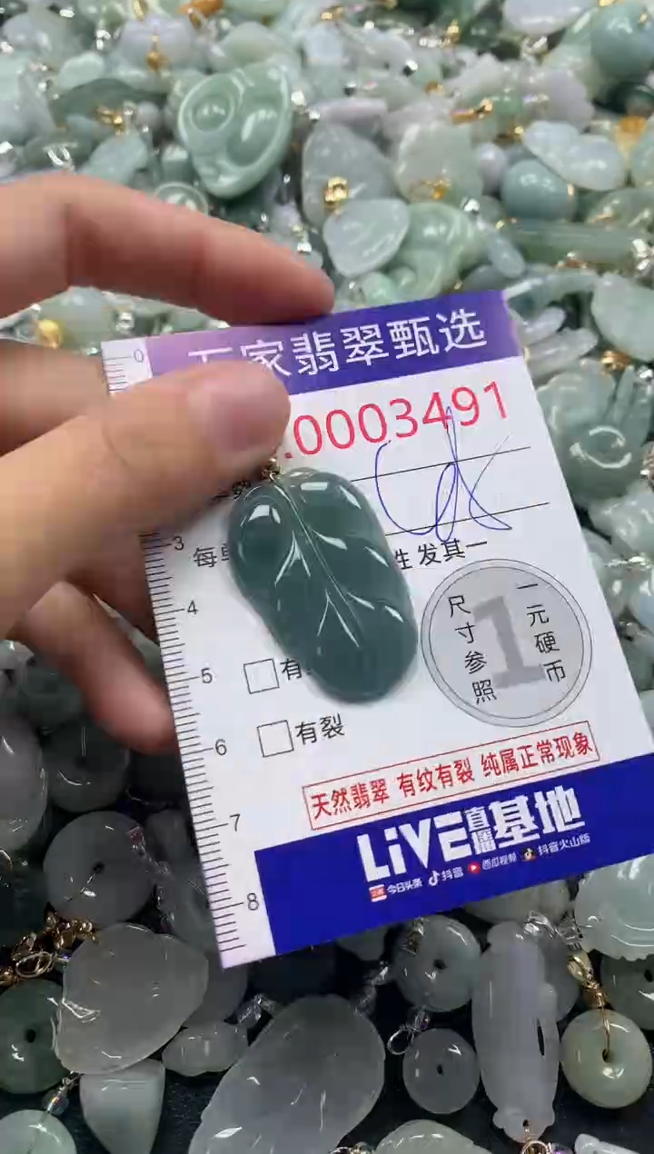 吊坠(不含链)未镶嵌翡翠3491