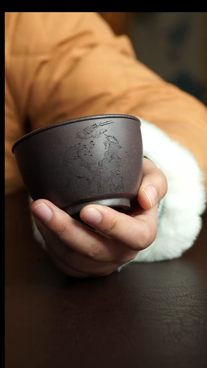 茶杯紫砂8号 童子杯 宜兴紫砂原矿作品