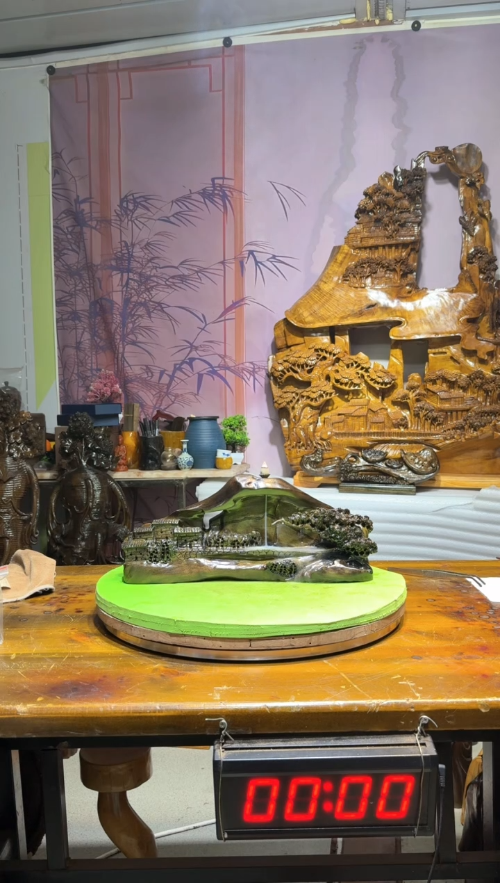 金丝楠A***川金丝楠木乌木摆件