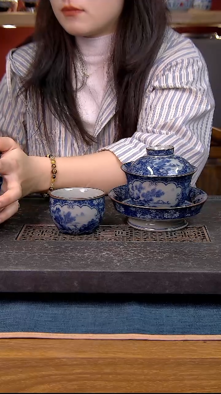 简装家用款2件套 老陶泥开片纹陶瓷茶具