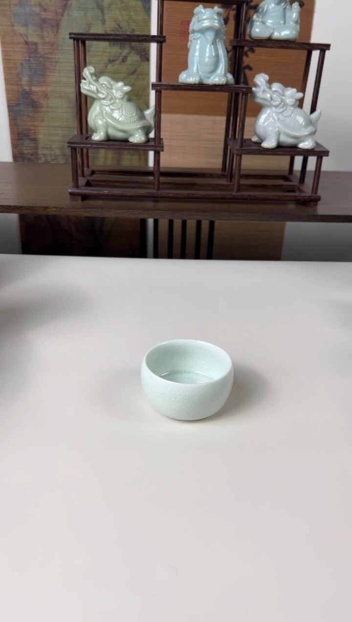 【闪购商品】杯珑匠玉青圈足悟道杯原产地