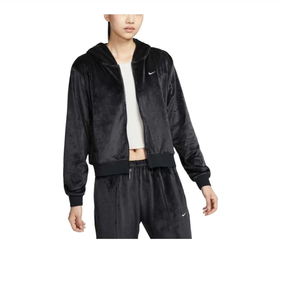 NIKE/耐克欧若风时尚百搭舒适柔软夹克外套 女款 黑色HJ0958010