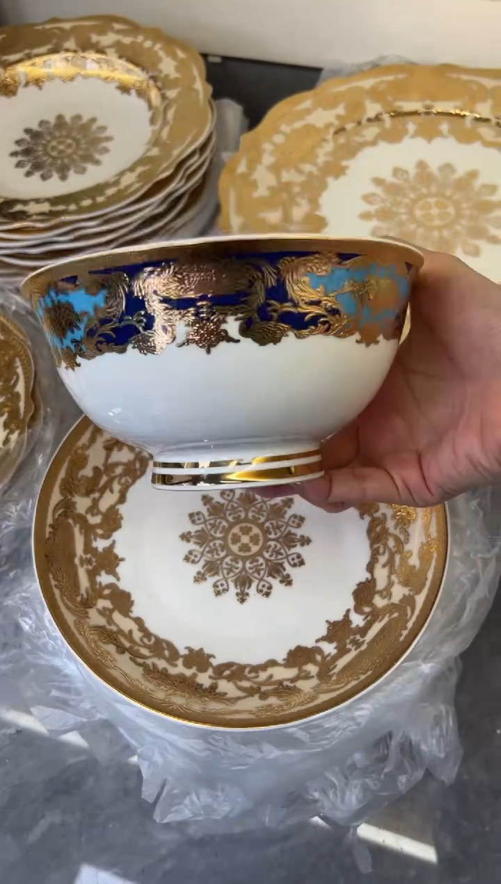 瓷片6寸高脚碗一个一单