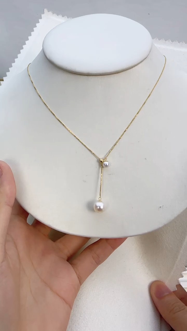 【闪购商品】海水珍珠颈饰18K金镶嵌8-9