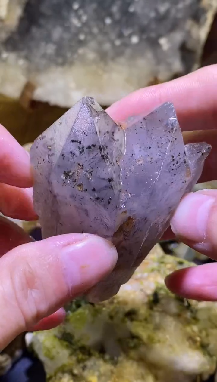 未镶嵌珠宝半成品水晶43号117g四川美姑超七花园水晶