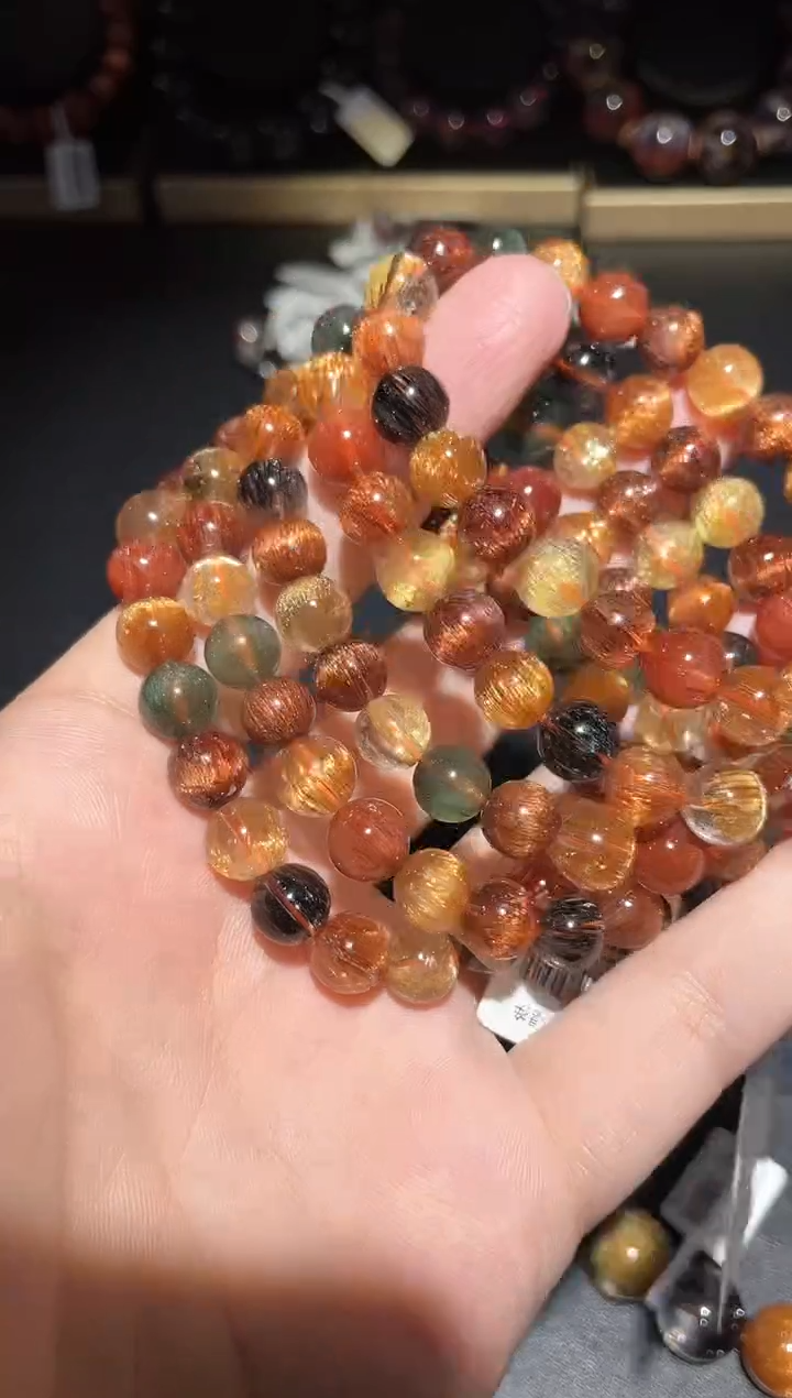 【闪购商品】水晶手链未镶嵌发晶多宝单圈A8（多样性发其一）