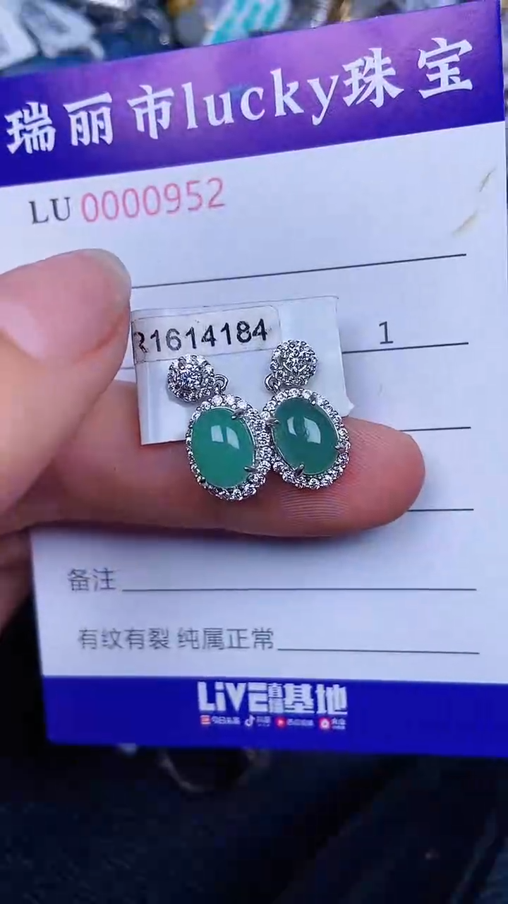 颈饰银S925镶嵌翡翠0952