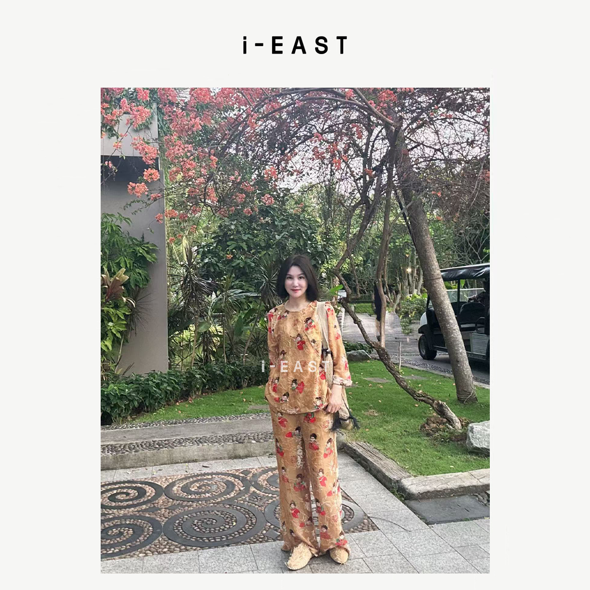 i-EAST 云仙梦境~新中式小糖人衬衫上衣-5C GF5155