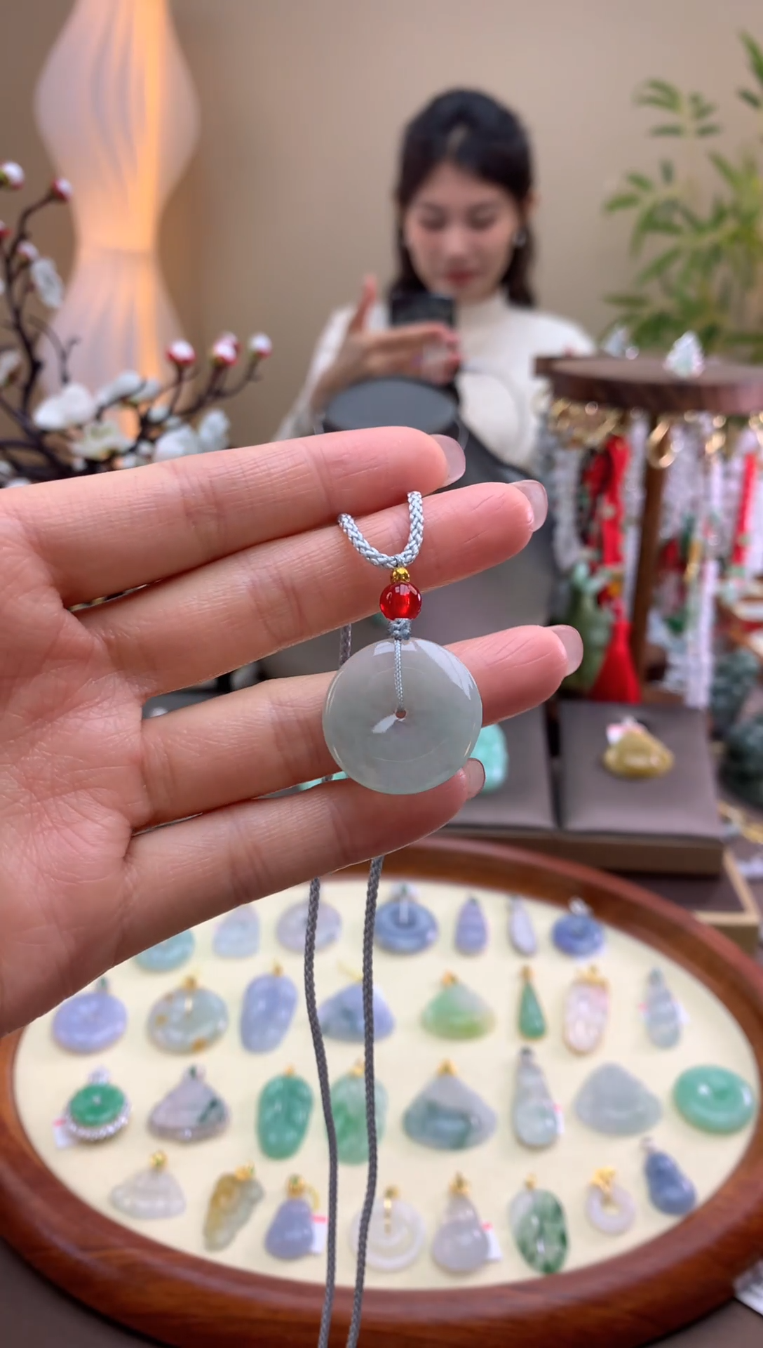 【闪购商品】翡翠颈饰未镶嵌平安扣