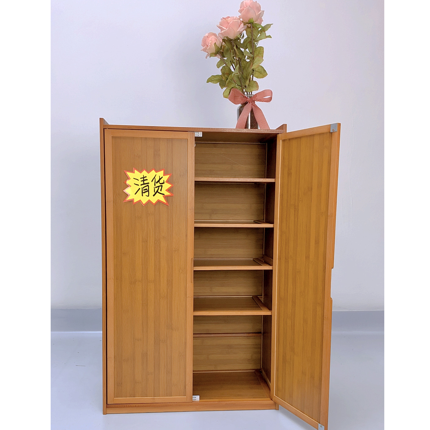 清仓鞋架子家用门口楼道入户落地鞋柜带门防尘新款2025爆款收纳柜