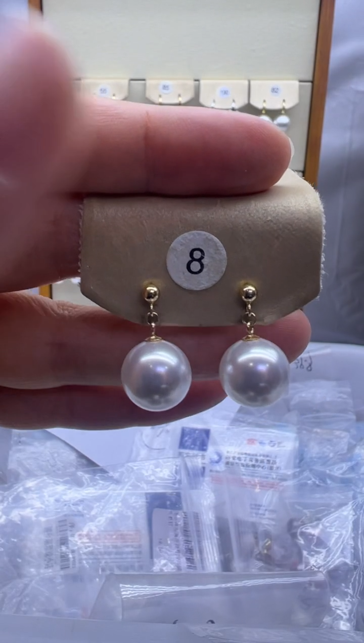 银S925镶嵌耳饰淡水珍珠8
