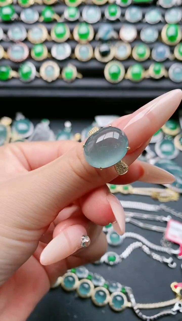 【闪购商品】翡翠戒指银S925镶嵌11111