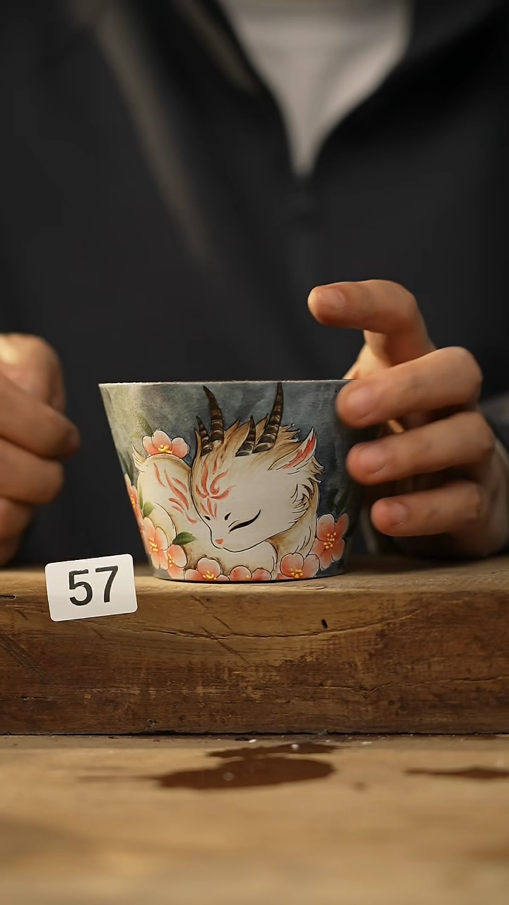 【闪购商品】瓷片新品！设计师款手绘/咖啡杯 羽川