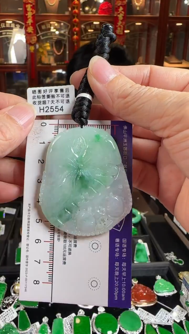 颈饰未镶嵌翡翠H2554 年年有鱼