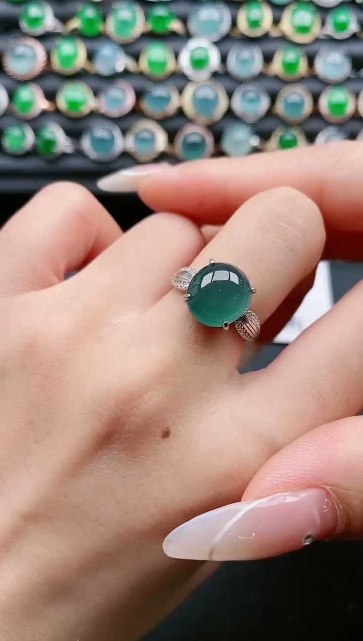 【闪购商品】翡翠戒指银S925镶嵌11111111