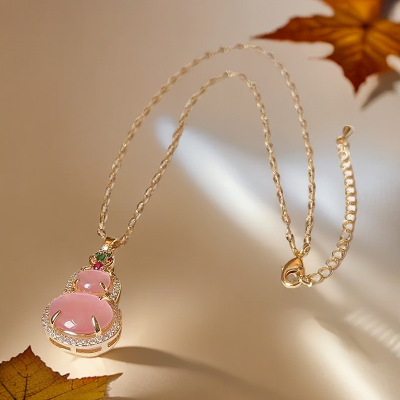 铜合金亚克力项链 不掉色-气质时尚百搭葫芦项链XL0096