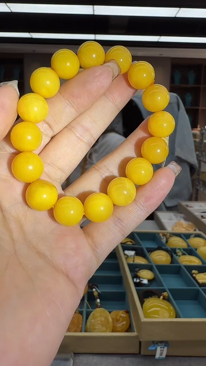手链琥珀未镶嵌405秒拍号 假一罚三 12mm