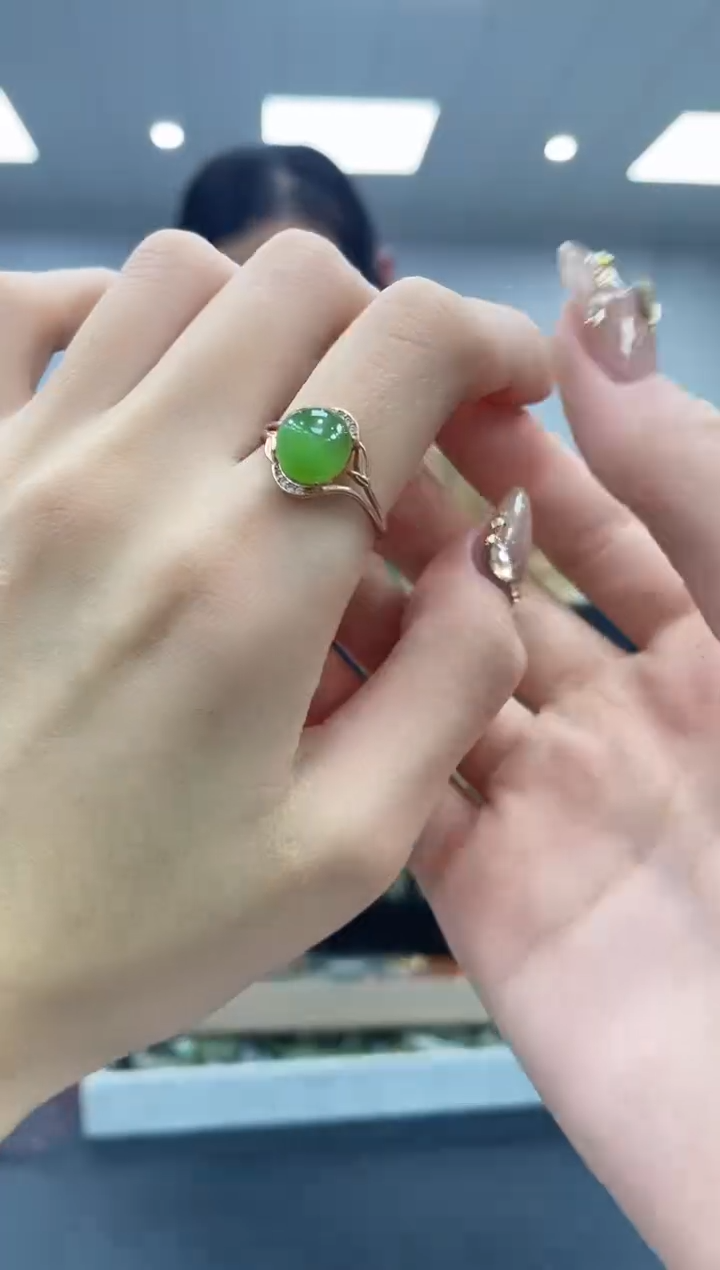 【闪购商品】和田玉戒指银S925镶嵌多样性拍一发一