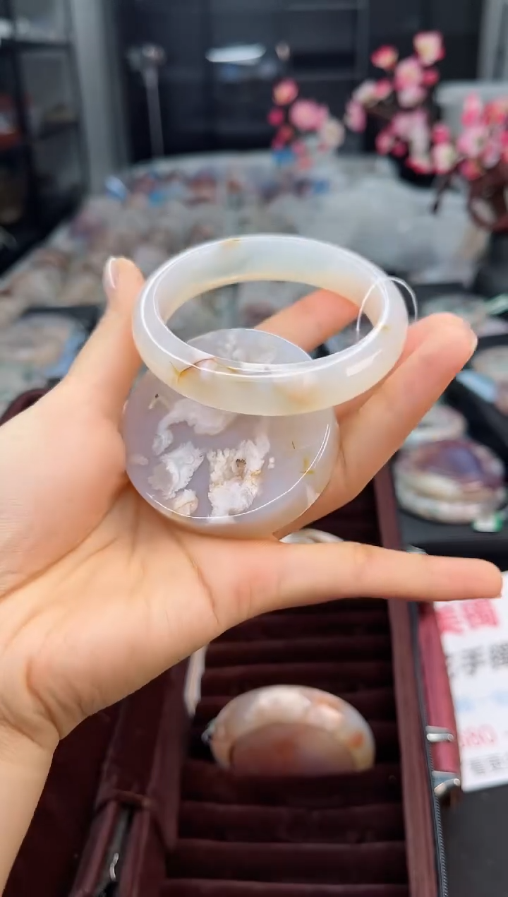 石英质玉手镯未镶嵌59圈口（赠送镯心）3572262