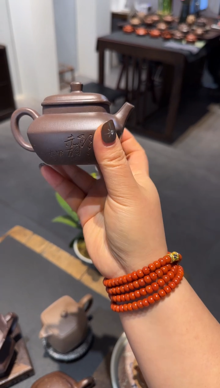 【闪购商品】紫砂茶壶天青合欢