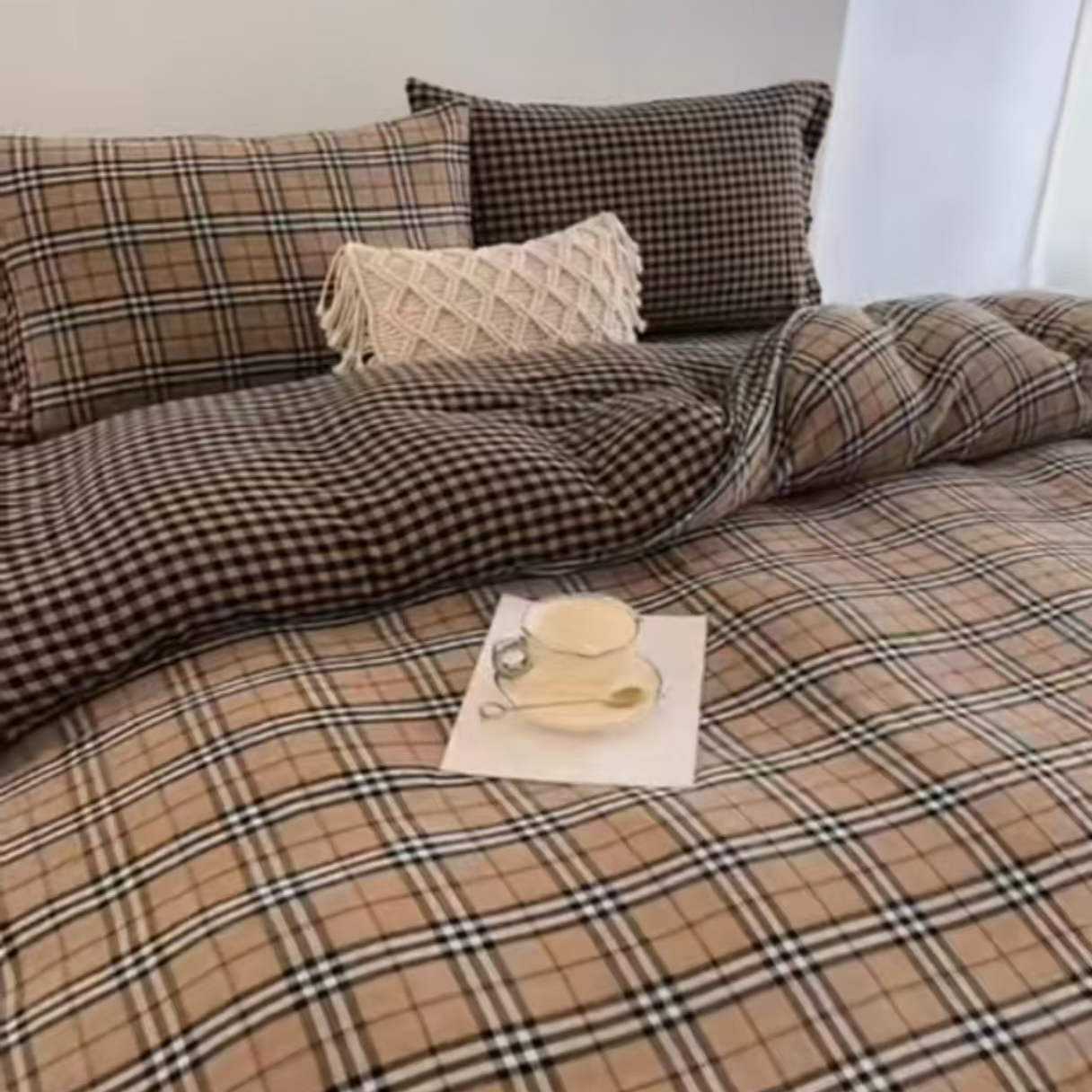 宝丽双层纱四件套  母婴A类提花碎花复古双面工艺款四件套      