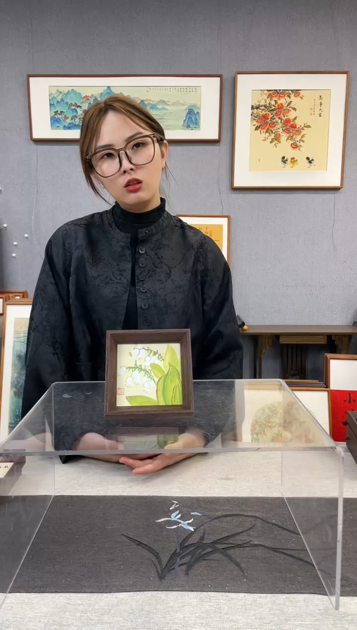 【闪购商品】国画5寸-小摆台作品-铃兰花